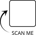 QR code frame for scanning. Scan me phone tag. Template of QR code for mobile app, payment, smartphone, pda, mobile phone