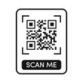 Qr code frame vector line frame