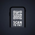 Qr code frame vector set. Mobile application, QR code scanning in smartphone black Scan me phone tag. Qr code mock up, mockup.