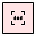 Qr code generator icon vector flat