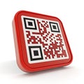 QR Code Icon 3D Rendering Vector Illustration Royalty Free Stock Photo