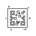 QR code icon design vector Royalty Free Stock Photo