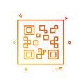 QR code icon design vector Royalty Free Stock Photo