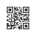 QR code icon. Quick responce matrix barcode template. Digital label with info data for scanning by mobile phone isolated
