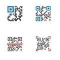 QR code icon set Royalty Free Stock Photo