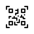 QR code icon. Simple qr-code vector illustration. Barcode scan abstract design isolated Royalty Free Stock Photo