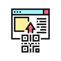 qr code internet web site color icon vector isolated illustration Royalty Free Stock Photo