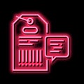 qr code on label neon glow icon illustration Royalty Free Stock Photo