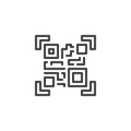 Qr code line icon