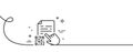 Qr code line icon. Scan barcode sign. Continuous line with curl. Vector Royalty Free Stock Photo