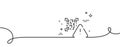 Qr code line icon. Scan barcode sign. Continuous line with curl. Vector Royalty Free Stock Photo