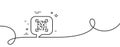Qr code line icon. Scan barcode sign. Continuous line with curl. Vector Royalty Free Stock Photo