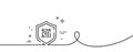 Qr code line icon. Scan barcode sign. Continuous line with curl. Vector Royalty Free Stock Photo