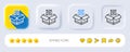 Qr code line icon. Scan barcode sign. Neumorphic buttons. Vector