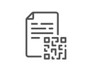 Qr code line icon. Scan barcode sign. Vector Royalty Free Stock Photo