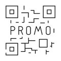 qr code line icon vector illustration Royalty Free Stock Photo