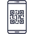 QR code mobile scanner icon vector isolated