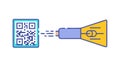 QR Code Scan Beam Icon, vector design Generative AI Royalty Free Stock Photo