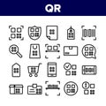 Qr Code Scan Collection Elements Icons Set Vector Royalty Free Stock Photo