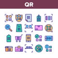 Qr Code Scan Collection Elements Icons Set Vector Royalty Free Stock Photo