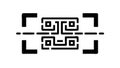 QR Code Scan Frame UI Element, vector design Generative AI Royalty Free Stock Photo