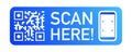 QR code scan here icon color style