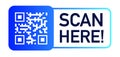 QR code scan here label color modern style