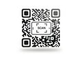 Qr code with scan icon isolated on white background Royalty Free Stock Photo