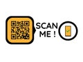 QR code scan icon set. Scan me frame. QR code scan for smartphone. QR code for mobile app, payment and identification. Royalty Free Stock Photo