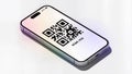 QR code scan me on the phone screen Royalty Free Stock Photo
