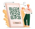 QR Code Scanning concept Royalty Free Stock Photo