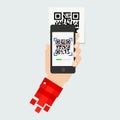 QR code scanning Royalty Free Stock Photo