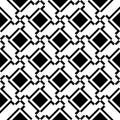 Qr code seamless pattern. Black pixel texture on white background. Repeated abstract monochrome design for prints. Repeating barco Royalty Free Stock Photo