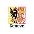 QR code set the color of Geneva flag, The canton of Switzerland