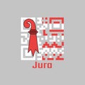 QR code set the color of Jura flag, The canton of Switzerland.