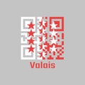 QR code set the color of Wallis flag, The canton of Switzerland