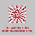 QR code set color of War flag of the Imperial Japanese Army, The rising flag Royalty Free Stock Photo