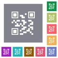 QR code square flat icons Royalty Free Stock Photo