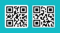 QR code symbol. Digital electronic 2D barcode vector