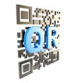 QR code technology illustration isolated