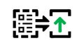QR Code Upload or Import Icon with Upward Arrow, vector design Generative AI Royalty Free Stock Photo
