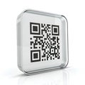 QR Code Vector Icon Illustration 3D Rendering Transparent Element