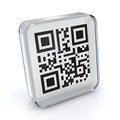 QR Code Vector Icon Illustration 3D Rendering Transparent Element Royalty Free Stock Photo