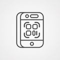 Qr code vector icon sign symbol Royalty Free Stock Photo