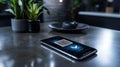 Qr code verification process in modern workspaces digital interaction in an indoor tech setting