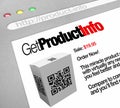 QR Code - Web Screen Website of Product Information Royalty Free Stock Photo