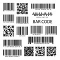 QR codes and barcode labels. Royalty Free Stock Photo