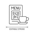 QR menu linear icon