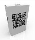 QR Product Code on Box for Scanning Barcode