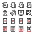 Qr scan icon set